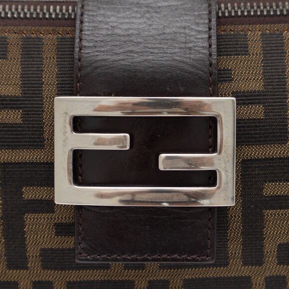 VTG FENDI Zucca FF Monogram Baguette Shoulder Bag Brown RARE - Picture 8 of 16